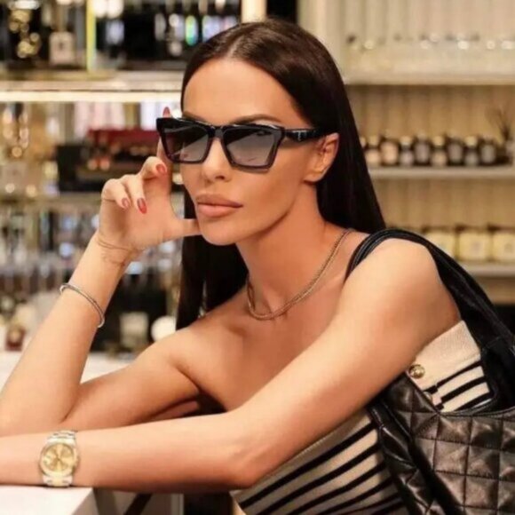 NWT SAINT LAURENT SUNGLASSES BLACK - Picture 4 of 5